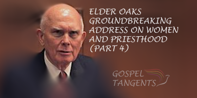 Elder Oaks gave a 2014 General Conference address that Jonathan Stapley called "revolutionary." Do you agree?
