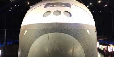 nose view of NASA shuttle Enterprise