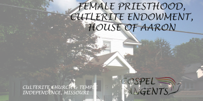 Alpheus Cutler worked on Nauvoo Temple. His group still has an endowment ceremony and believes women receive a temple priesthood.
