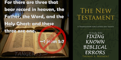 Thom Wayment's Study Bible updates the English in the New Testament and identifies errors in translation. Must buy! https://amzn.to/2M6UVUd