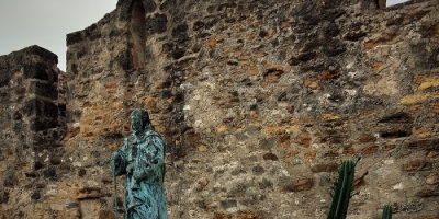 Statue of Fray Antonio Margil de Jesús in the San Antonio Missions National Historical Park