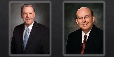 Official portraits of Elders Jeffrey R. Holland and Quentin L. Cook, apostles in the Church of Jesus Christ of Latter-day Saints