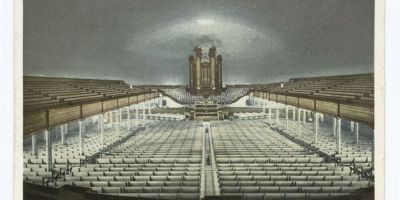 Postcard of the interior of the Mormon Tabernacle, Salt Lake City, Utah